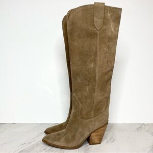 Blondo Wylde Pointy Toe Suede Heeled Tall Boot 5 1/2